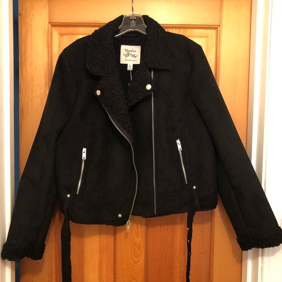 NWT Maralyn & Me Black Moto Jacket - Picture 6 of 9